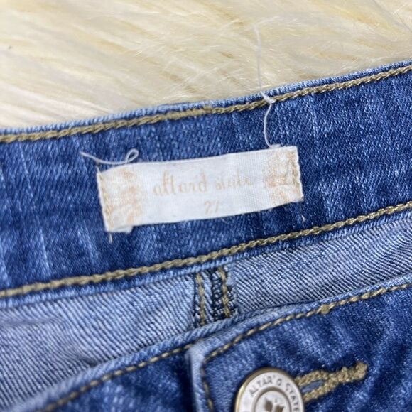 Altar’d State crochet hem distressed denim shorts sz 27 - Picture 2 of 7